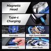 Double Head Electric Shaver Type-C Charging Men's Beard Trimmer Face Hair Remover Tool  Travel Use