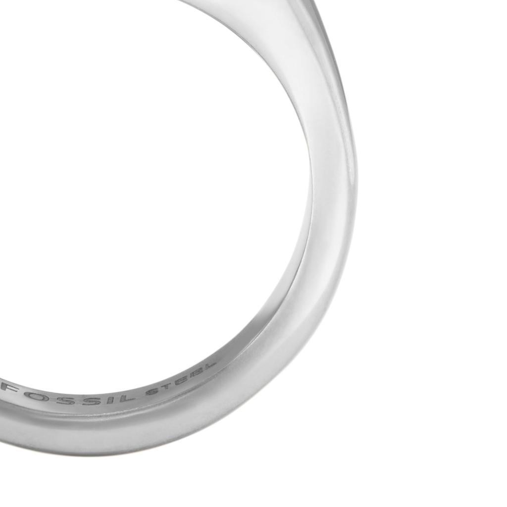 Мужское кольцо-печатка Fossil ALL STACKED UP из черного агата, JF046030409