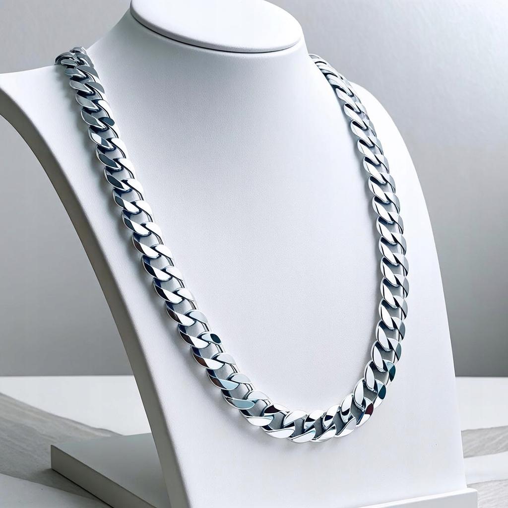 FULL Silver Chain Men' Chain 13mm 925 SILVER DIAMOND SET