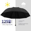 Umbrella Men's Large Reinforced Thickened Strong Storm-Resistant Three-Person Folding Sun Umbrella Female Dual-Use Sun Umbrella
