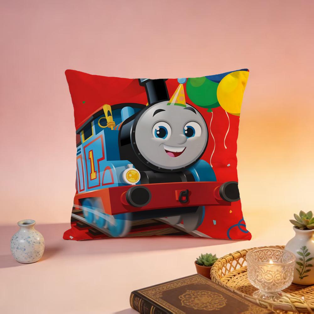 Fashion TThomas and friends posteried Cushion Cover Premium SkinFriendly Pillow Case MultiPurpose for Home Office Travel