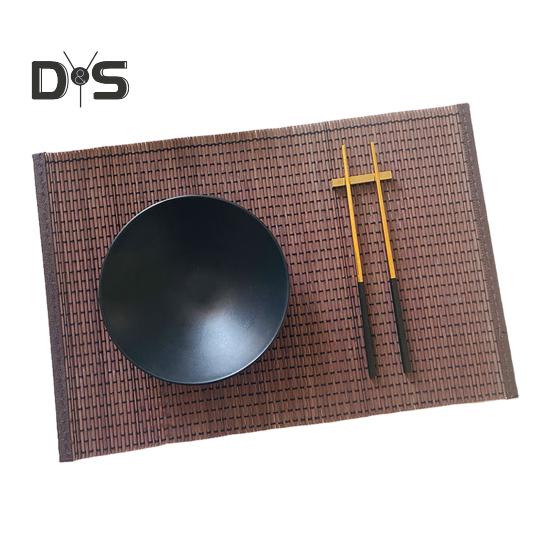 Bamboo Woven Placemat Retangle Shape Thickened Heat-Resistant Oil-Resistant Non-Slip Parties Weddings Banquets Table Decoration Dining Kitchen Mat