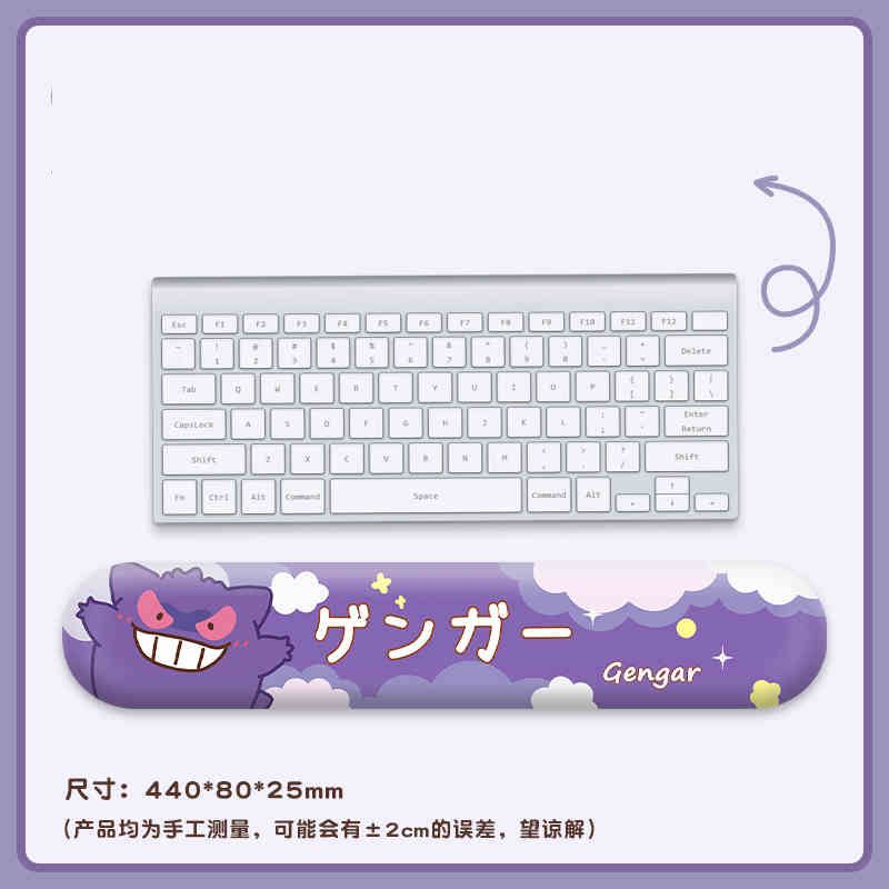 Gengar Jigglypuff Pikachu Cute Cartoon Wrist Rest Mouse Pad - Silicone Wrist Support Keyboard Pad For Women Office Use Gift