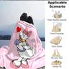 1Pc Daisy Duck Romance Blanket Soft And Comfortable Casual Warm Camping Travel Christmas Halloween Xmas Gift M924325