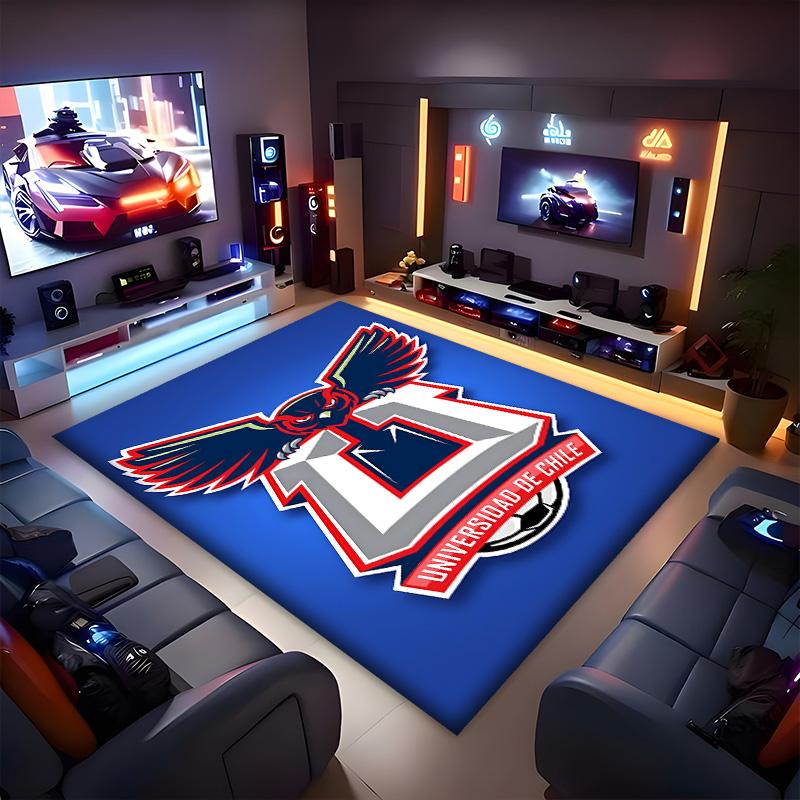 Universidad De Chile Polyester Carpet, Soft Indoor Mat for Office Chair, Living Room, Computer Desk - Decorative Home Office Rug Design