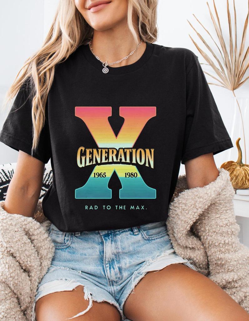 Retro Generation X Tee: Vintage Style Cotton T-Shirt