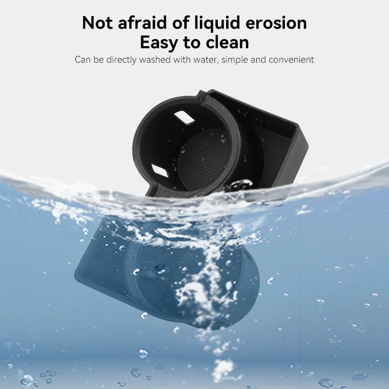 TPE Shock-Absorbing Car Center Console Cup Holder for KIA EV9 2025 2025 Storage Tray Tidying Car Accessories Black