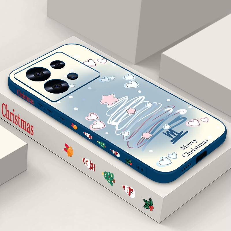 Чехол-шнурок с рисунком рождественской елки для Xiaomi Redmi Note 14 Pro Plus 5G 14 13 12 Pro 4G 13C 14C 4G Противоударный Мягкий Силиконовый Чехол