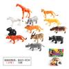 12 моделей игрушек животных, имитация трубы, статичные игрушки Animal World Wildlife для детей