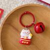 Kawaii Maneki-neko Keyring Resin Fortune Cat Pendant Creative Plutus Cat Keychain  Lunar New Year