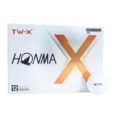 Honma Golf Мяч для гольфа 2024 года, модель 1 дюжина, 12 мячей, белый, желтый, 3 шт., Tour Spin Distance, мягкий, мяч для гольфа TOUR WORLD BT2402 Honma TW-X TW-S HONMA_TW-X_White