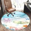 Underwater Adventure Chair Mat - Round Carpet for Home Decor, Office Use, and Gifts - Cute Ocean Animal Design Suitable for Bedrooms