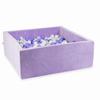 Dry Pool 110x110x40 Velvet Soft Purple with 600 Balls: White, Pearl, Heather
