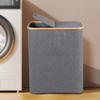 Foldable Bamboo Laundry Basket with Dual Mesh Bags and Large Capacity