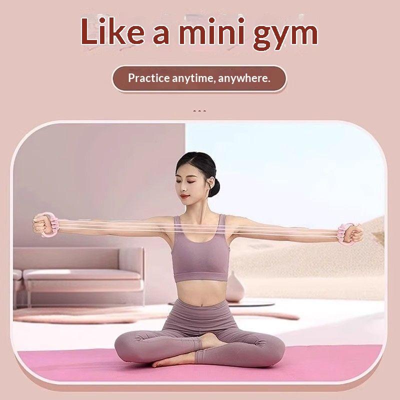 Adjustable 8-shaped Elastic Band for Women Open Shoulders Beautify Back Six-Level Adjustable 6-strand Home Fitness Back Training