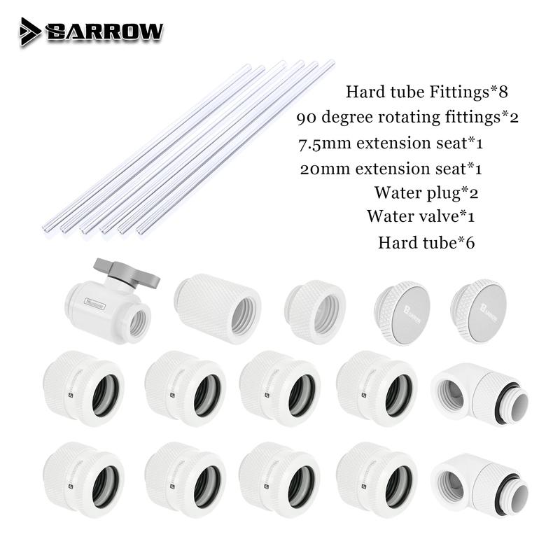 Barrow AIO PC Hard tube fittings Water Cooling Kit DIY Computer With Fittings Liquid Loop Kit Silver Black Gold White