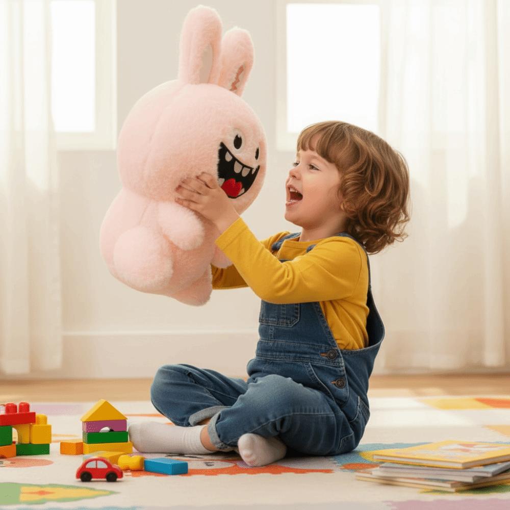 Soothing Cute Bunny Doll Adorable Hugging Companion Perfect Present Rabbit Plush Toy Home Decor