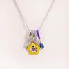 Simple Elegant Flower Zircon Necklace Colorful Enamel Pendant Ice Cream Necklace  Valentine's Day
