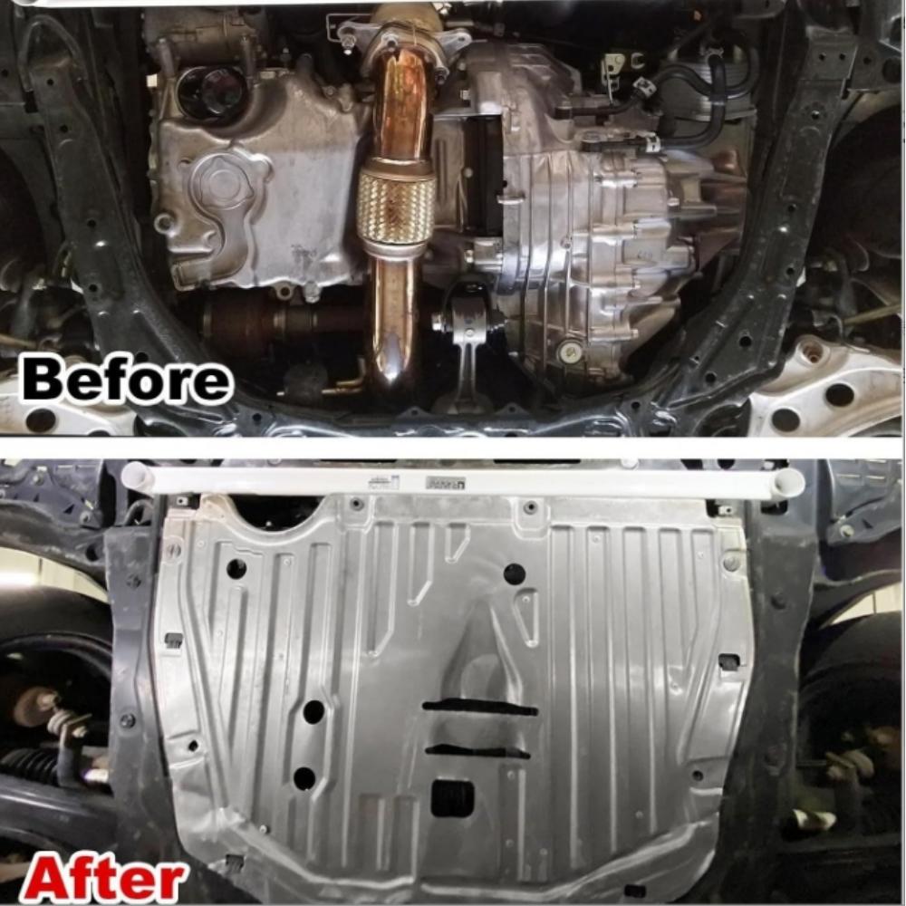 For Honda Civic 2016-2021 Automotive Bottom Aluminum Engine Protective Cover OE: 74110-TBA-A00/74112-TBA-A00