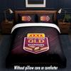 Queensland Maroons Design Bed Bedding Set 1 Duvet Cover + 2 Pillowcases Soft Breathable Household Bed Linens