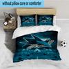 Shark City Lights 3PCS Bedding set,Ideal for 1pc Duvet Cover And 2pcs Pillowcases Perfect for Fan gift,Ideal for Bedroom, Dormitory