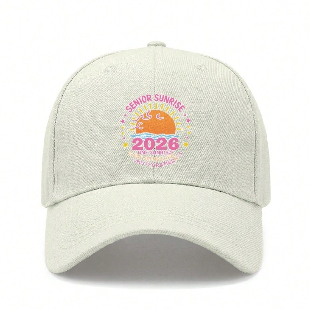 [Graduation Baseball Cap] Senior Sunrise 2026 Print Adjustable Sun Protection Baseball Hat - Lightweight Breathable Polyester Unisex Outdoor Sports
