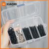 Xiaomi Пластиковый контейнер для хранения с 5/6 отделениями для косметики, инструментов для волос, мелких предметов, резинок, карточек, заколок. Портативный, с делениями и застежкой.