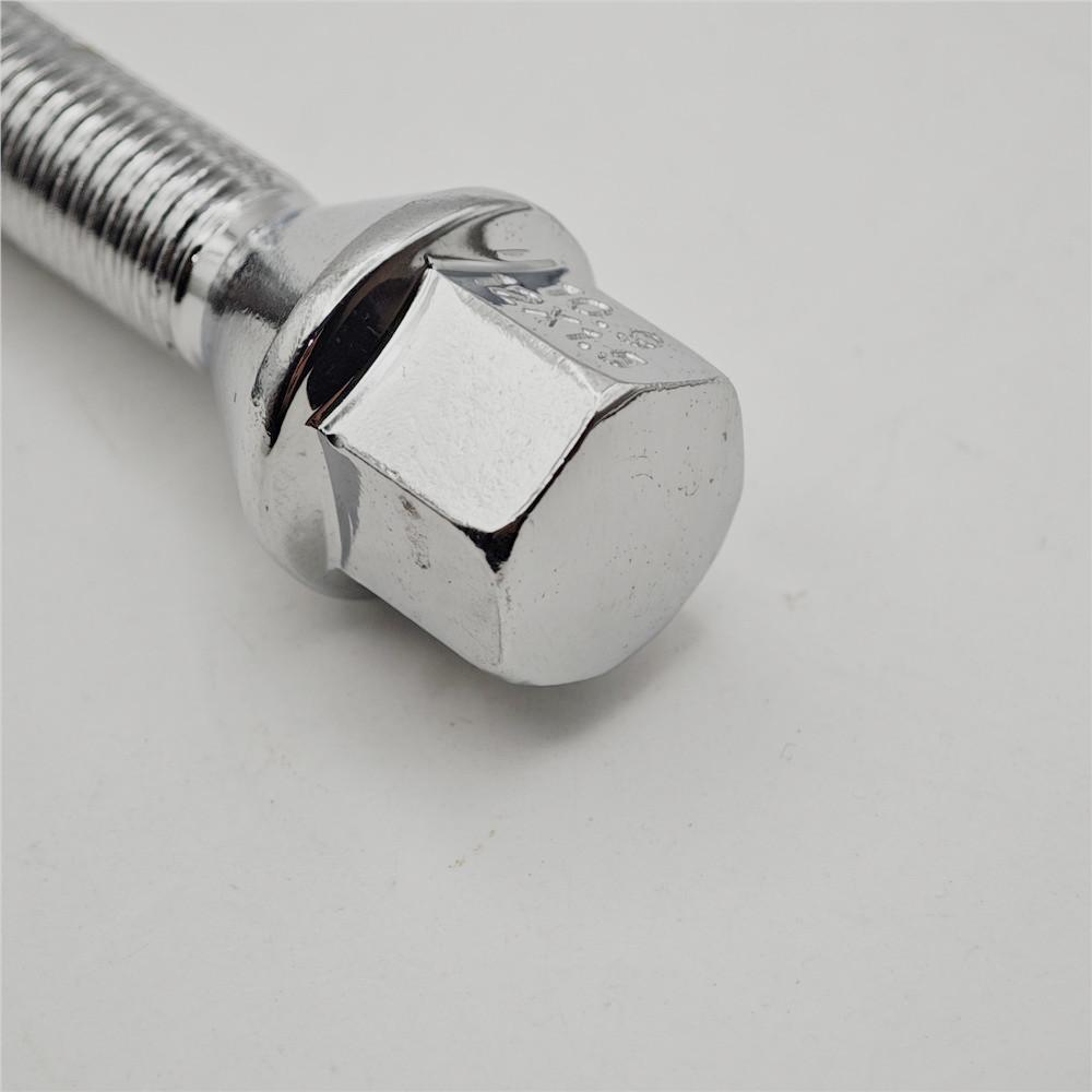 4PCS Alloy Wheel Bolts Nuts Lugs M12 X 1.5, 17mm Hex, Cone Taper Seat For Dacia Fiat Lotus Maserati Nissan Renault Mini Suzuki