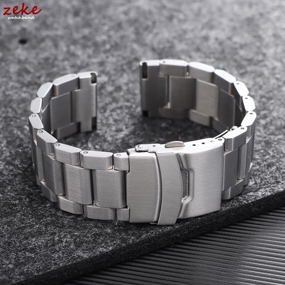 Silver Black Bracelet for Seiko Luxury Solid Stainless Steel Watch Band 18mm 19mm 20mm 21mm 22mm 24mm Belt Men Watch Accessories