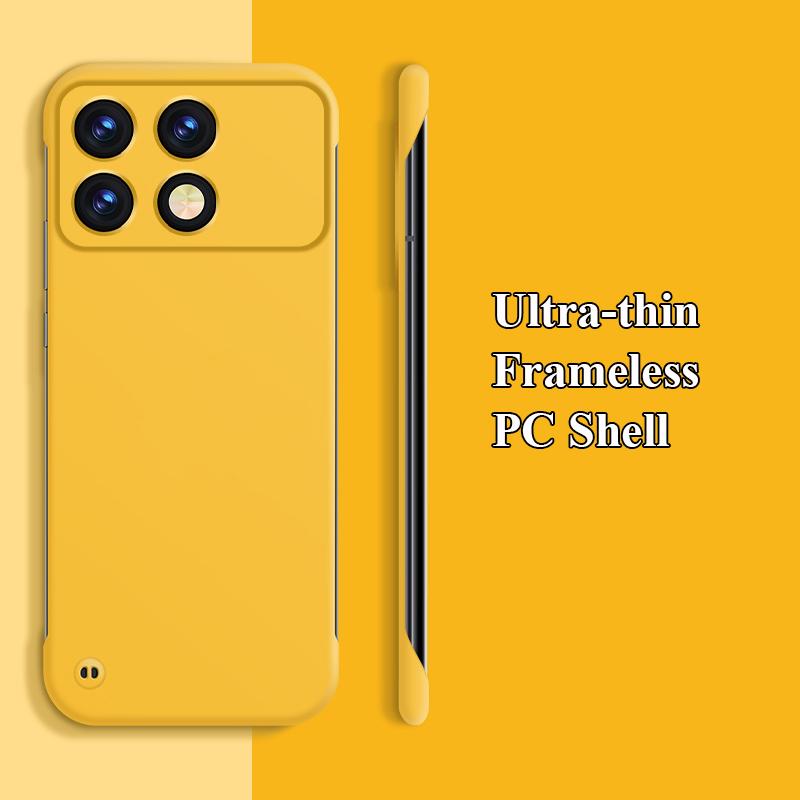 Ультратонкий безрамный матовый чехол для ПК с защитой от отпечатков пальцев для Xiaomi Poco X6 Pro, противоударный чехол-накладка