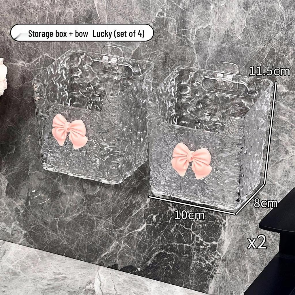 Wall-Mounted Washcloth and Toothbrush Holder - Punch-Free Storage Box