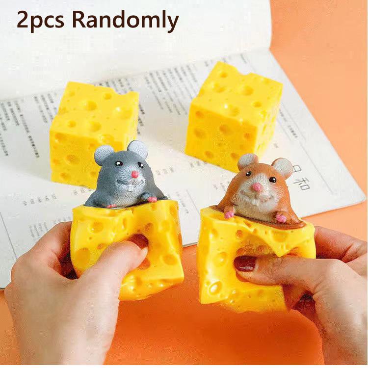 Jumbo Cheese Stress Ball Big Cheese Cube Squishy Soft Shapeable Squeeze Ball Non-Bounce Fidget Toy ASMR Sensory Anti-Stress Gift