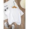European sizes Food-themed "all Day Pasta CLUB Every Day Al Dente" Printed Short-sleeve Crewneck T-shirt for Boys and Girls