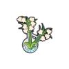 Trendy Cartoon Character Green Plant Brooches Versatile Metal Pins For Unisex Fashion Statement