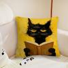 Black Cat Art cushion cover Pillow Case Plush Fabric Soft Double Sided Print Sofa Cushion Cover Throw Pillow Covers