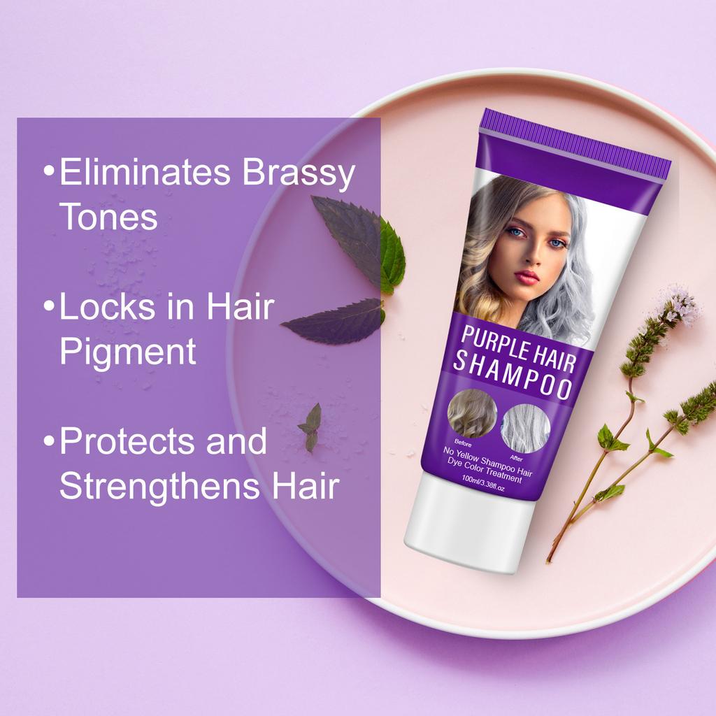 Purple Shampoo Hair Mask 100ml Dyeing Gray To Gray Purple Shampoo