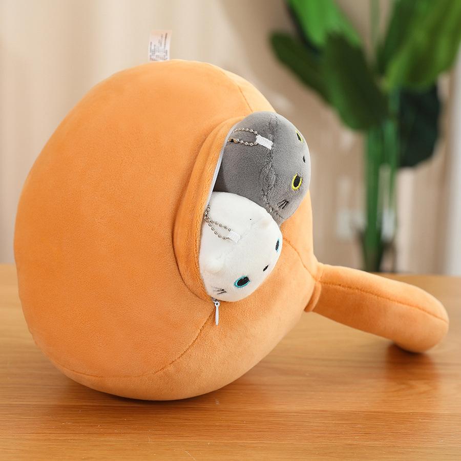 Черная кошка Подушка Плюшевая кукла Кукла котенка Кукла Подвеска кошка Мама и ребенок Кошка