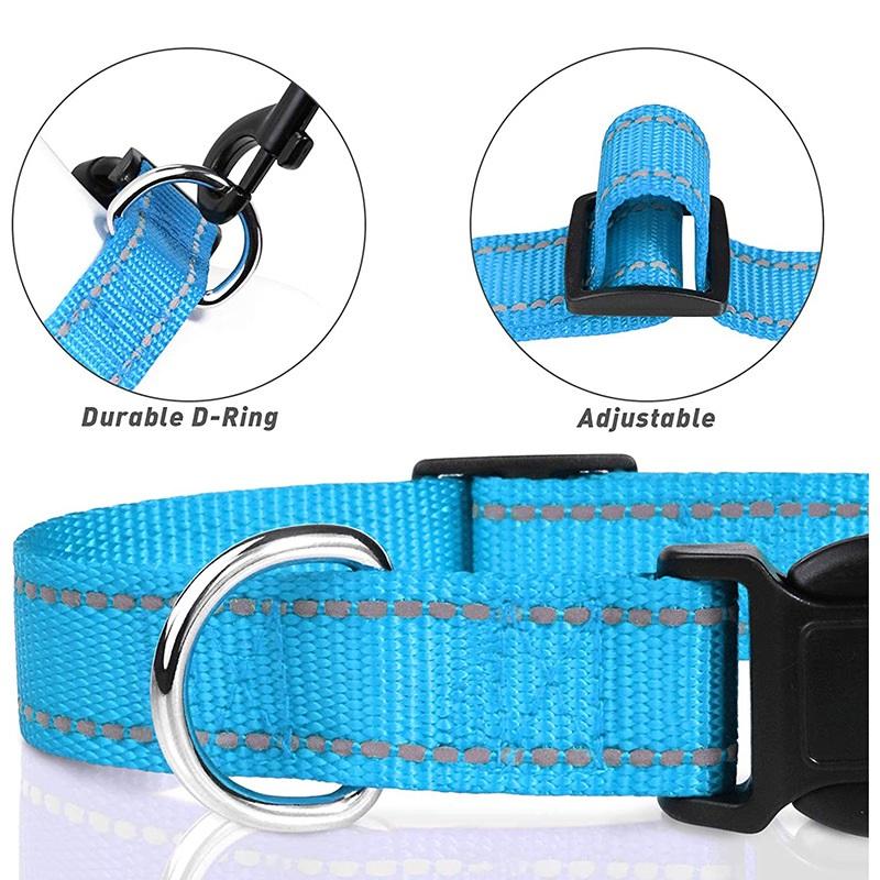 10 Colors Pet Dog Collar Nylon Neck Collar for Small Mdium Large Dog Chihuahua Leash Reflective Collars Supplies Pet Accessories 3