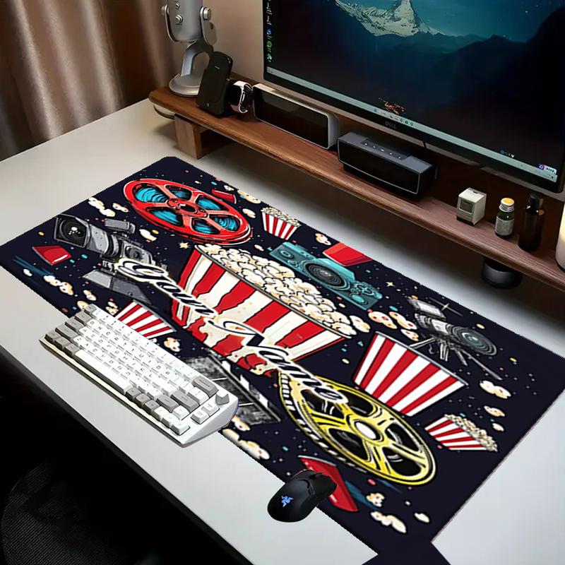 1PC Custom Name Movie Night Essentials Mouse pad, keyboard and mouse desk pad, for computer notebook  Birthday Gift For Any Room Or Office