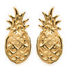 [P0715] - Gold Plated 'Pineapple' Earrings - 10x5 Mm