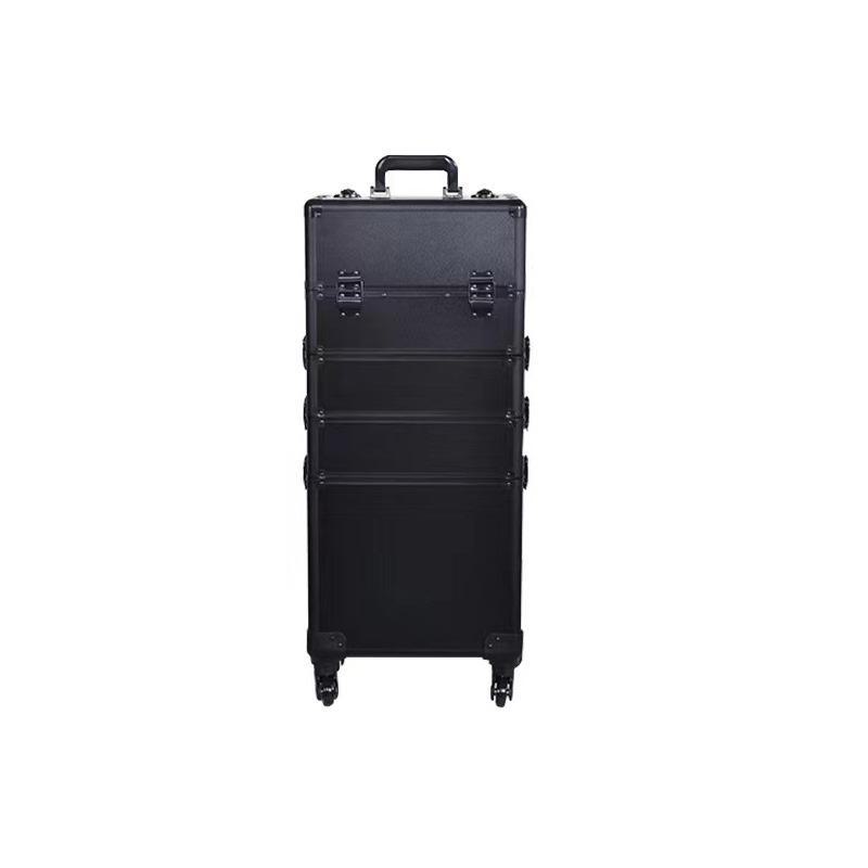 Multifunctional Aluminum Makeup Trolley Case with Large Storage for Artists, Manicure, and Hairdressing