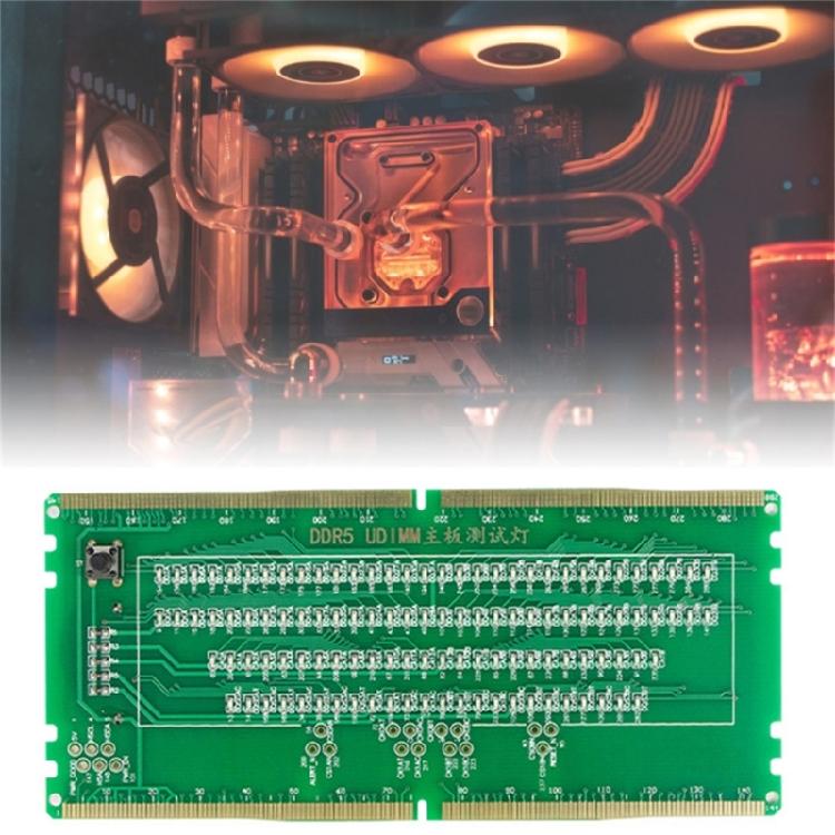 Тестер слотов памяти DDR5 Широкая совместимость Тестер памяти DDR5 Для ремонта компьютеров Адаптерная плата для компьютера