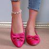 2024 Новая мода остроносые банты женские туфли слипоны на плоской подошве верхнее платье весна и осень женская обувь Zapatos De Mujer