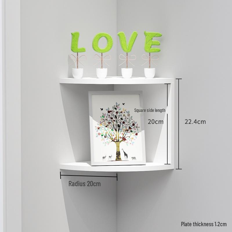 Угловая настенная полка без перфорации - треугольная кухонная книжная полка и шкаф