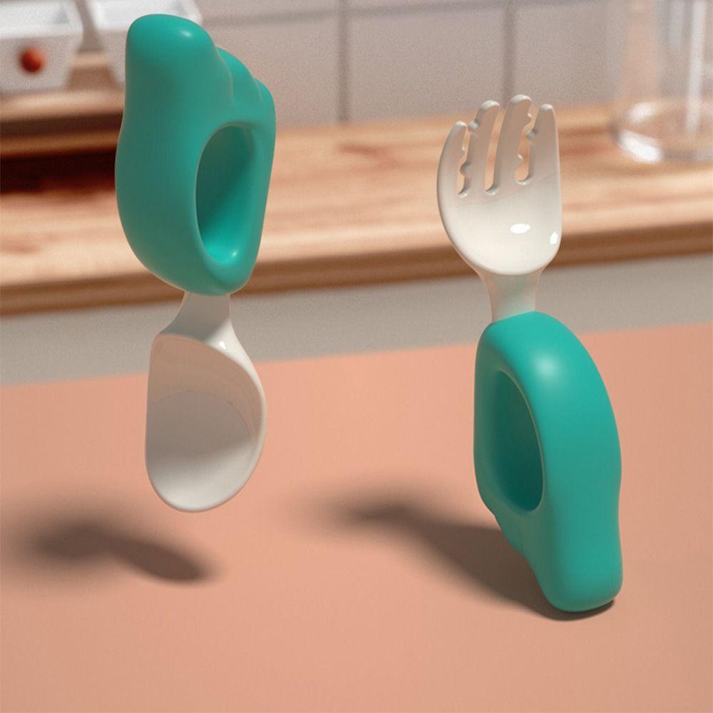 Набор детских вилок и ложек, безопасный для мытья в посудомоечной машине, Набор детских столовых приборов для самостоятельного кормления, Дети