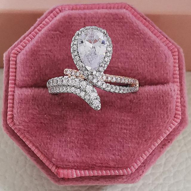 Trend Snake Heart 925 Sterling Silver Cute Couple Ring For Women Dating Love Christmas Gift Fine Designer Jewelry