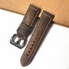 Высокое качество ретро 24 мм темно-коричневый Crazy Horse натуральная кожа ремешок для часов браслет для PAM PAM111 PAM441 PAM914 ремешок для часов