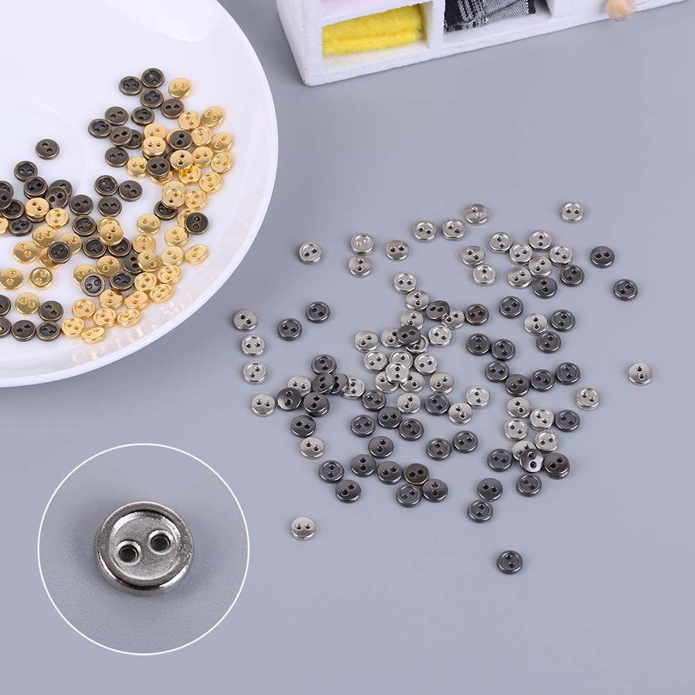 3/4mm 50pcs Metal Handmade Clothing Fabric Sewing Buttons Apparel Sewing Doll Button Round Buttons