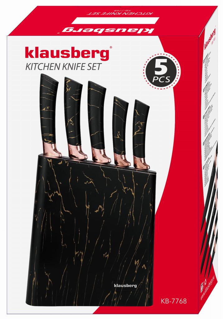 Set of kitchen knives in a block of 5 pieces KLAUSBERG KB-7768