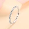 18k Plated 0.57ct Full Enternity Moissanite Ring Forn Women  S925 Sterling Silver Matching Diamond Band Wedding Jewelry
